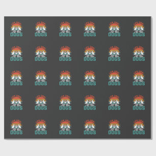 Alle Hunde Retro-Hundefreund Geschenkpapier