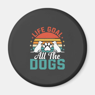 Alle Hunde Retro Hundeliebhaber Magnet
