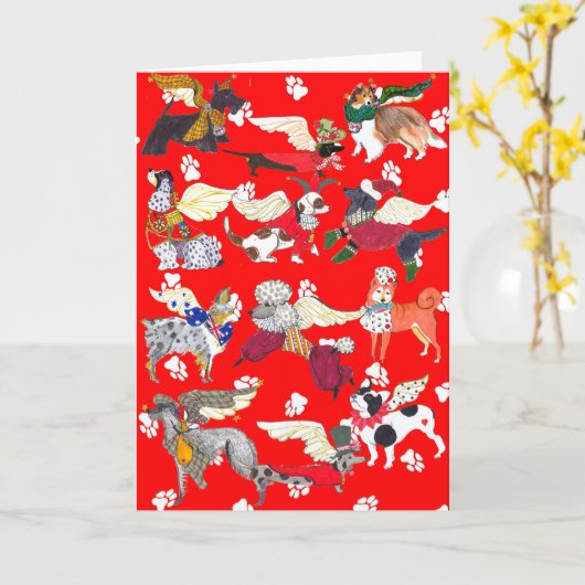 "Alle Hunde sind Engel" Karte von Gulliver's An (Gelbe Blume)