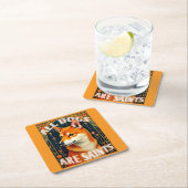 Alle Hunde sind Heilige Rechteckiger Pappuntersetzer (Vor Ort)