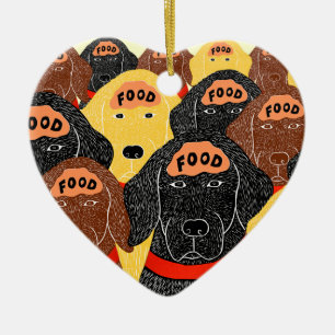 alle Hunde sind ungefähr gleich. Keramikornament