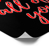 ALLE ICH LIEBEN ALLE VON IHNEN Valentin Geschenkid Poster (Ecke)