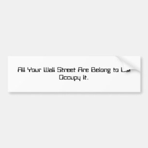 Alle Ihre Wall Street gehören uns Autoaufkleber