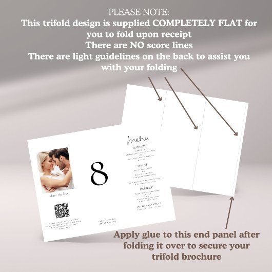 Alle in 1 Foto Hochzeitmenü Tabelle No White Trifo