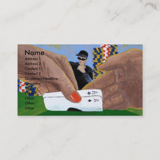 Alle in den Poker-Geschäfts-Karten Visitenkarte (Vorderseite)