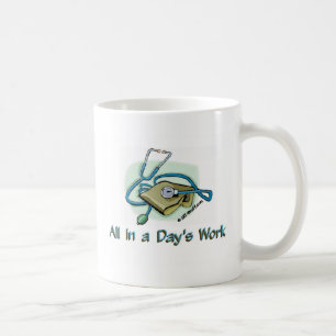 Alle in der Arbeit eines Tages Kaffeetasse