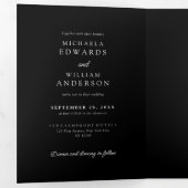 Alle in einem Detail UAWG QR Codes Moderne Hochzei Dreifach Gefaltete Einladung (Innen Erste Seite)