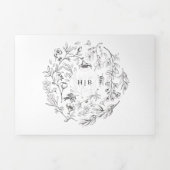 Alle in einem | Klassische Botanische Hochzeiten Dreifach Gefaltete Einladung (Cover)