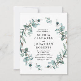 Alle in einem QR-Code Eukalyptus Greenerity Weddin Einladung