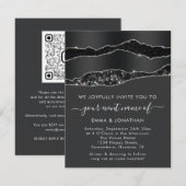 Alle in einem QR-Code schwarzer Silber-Glitzer gra (Vorne/Hinten)