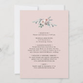 Alle in einer Dusty-Rose Eukalyptus Wedding Einladung (Rückseite)