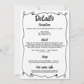 Alle in einer Hand gezeichnete Kuchen Retro-Rahmen Einladung (Rückseite)