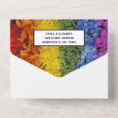 Alle in einer LIEBE Blume gleiche Sex Hochzeit All In One Einladung (Rückseite)