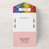 Alle in einer LIEBE Red Themed Same Wedding All In One Einladung (Außenbereich)