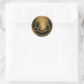 ALLE INITIALEN Gold Kreis Monogramm Bronze Runder Aufkleber (Tasche)