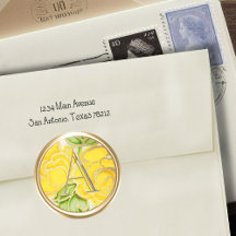 ALLE INITIALEN Gold Monogram Yellow Roses