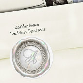 ALLE INITIALEN Gold Monogramm Irisierendes Silber Runder Aufkleber