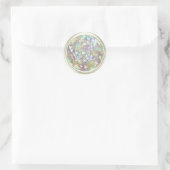 ALLE INITIALEN Silber Monogramm 3 Off White MoP Runder Aufkleber (Tasche)