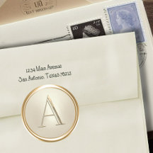 ALLE INITIALS Gold Monogram für Champagner