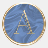 ALLE INITIALS Gold Monogramm auf marmorierten Farb Runder Aufkleber (Vorderseite)