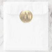 ALLE INITIALS Gold Monogramm Streifen Runder Aufkleber (Tasche)