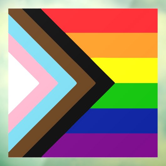 ALLE INKLUSIVE RAINBOW FLAG FLAG FLADOW CLING FENSTERAUFKLEBER (Blatt 3)