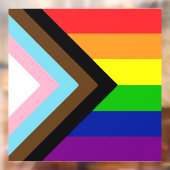 ALLE INKLUSIVE RAINBOW FLAG FLAG FLADOW CLING FENSTERAUFKLEBER (Blatt 2)