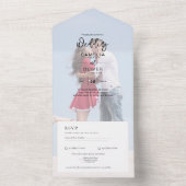 Alle inklusiven FOTOS-Hochzeitsszenario RSVP All In One Einladung (Innen Boden)