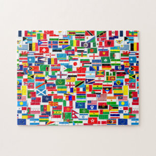 Alle International-Flaggen Puzzle