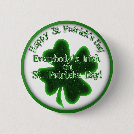 Alle irisch am St. Patrick's Day! Der plus plus pl Button (Vorderseite)