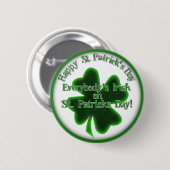 Alle irisch am St. Patrick's Day! Der plus plus pl Button (Vorne & Hinten)