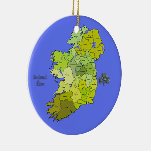 Alle irische Karte von Irland Keramikornament (Rechts)