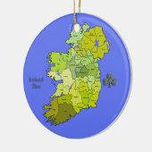 Alle irische Karte von Irland Keramikornament (Links)