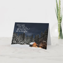 Alle ist Ruhe, die alle helle Weihnachtskarte ist Feiertagskarte