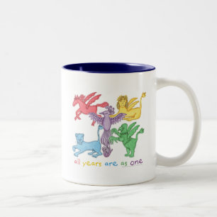"Alle Jahre…" Zwei-Ton Tasse (Marine-Blau)