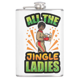 Alle Jingle Ladys Christmas Pajama Melanin X-m Flachmann