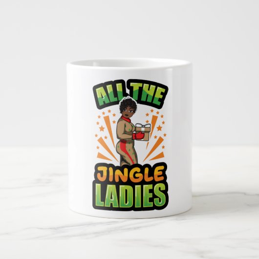 Alle Jingle Ladys Christmas Pajama Melanin X-m Jumbo-Tasse (Vorderseite)