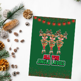 Alle Jingle Ladys | Funny Reindeer Christmas Card Karte