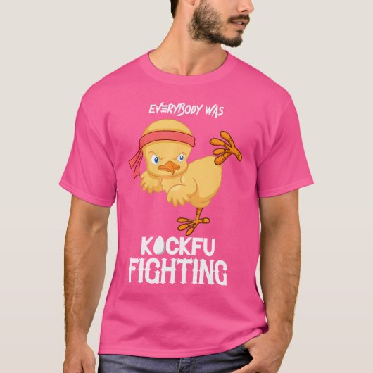 Alle kämpften Kockfu gegen den lustigen Hühnerkara T-Shirt (Vorderseite)