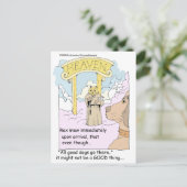 Alle Katzen gehen in den Himmel? Funny Gifts & T-S Postkarte (Stehend Vorderseite)