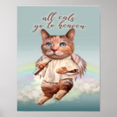 ALLE KATZEN GEHEN NACH HIMMEL | Geschenk für Katze Poster (Vorne)
