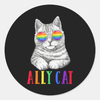 Alle Katzen LGBT Gay Rainbow Prilag Boys Men Runder Aufkleber