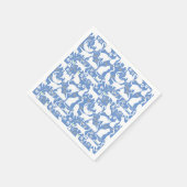 Alle Katzen Muster.w.bx4 L Blau BG Serviette (Ecke)