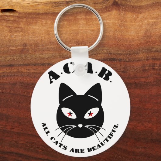 Alle Katzen sind schön Schlüsselanhänger (Vorderseite)