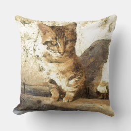 Alle Katzen sind schwarz in der dunklen Bleistiftz Kissen