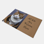 Alle Katzen Willkommen Fußmatte (Schrägansicht)