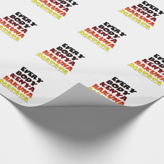 Alle Kenya Hakuna Matata Geschenkpapier (Ecke)