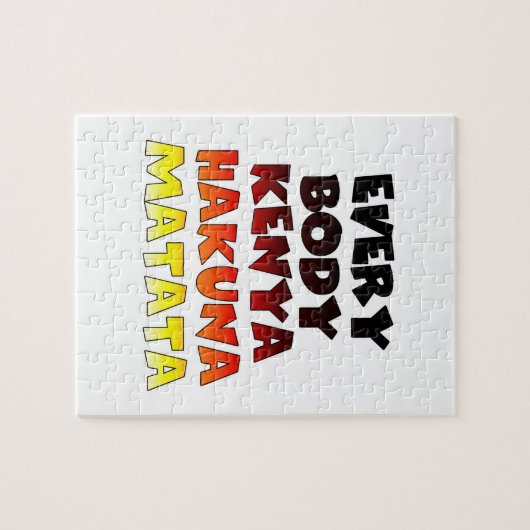 Alle Kenya Hakuna Matata Puzzle (Horizontal)