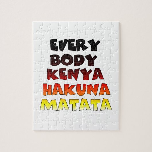 Alle Kenya Hakuna Matata Puzzle (Vertikal)