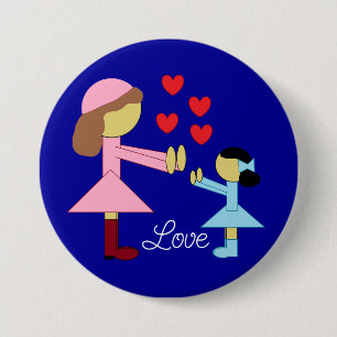 Alle Kinder brauchen Liebe: Dunkelblau Button